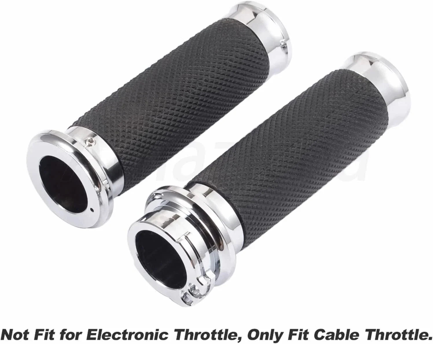 Chrome 1" Handlebar Grips for Harley Touring Sportster 883 1200 (2004-2023)