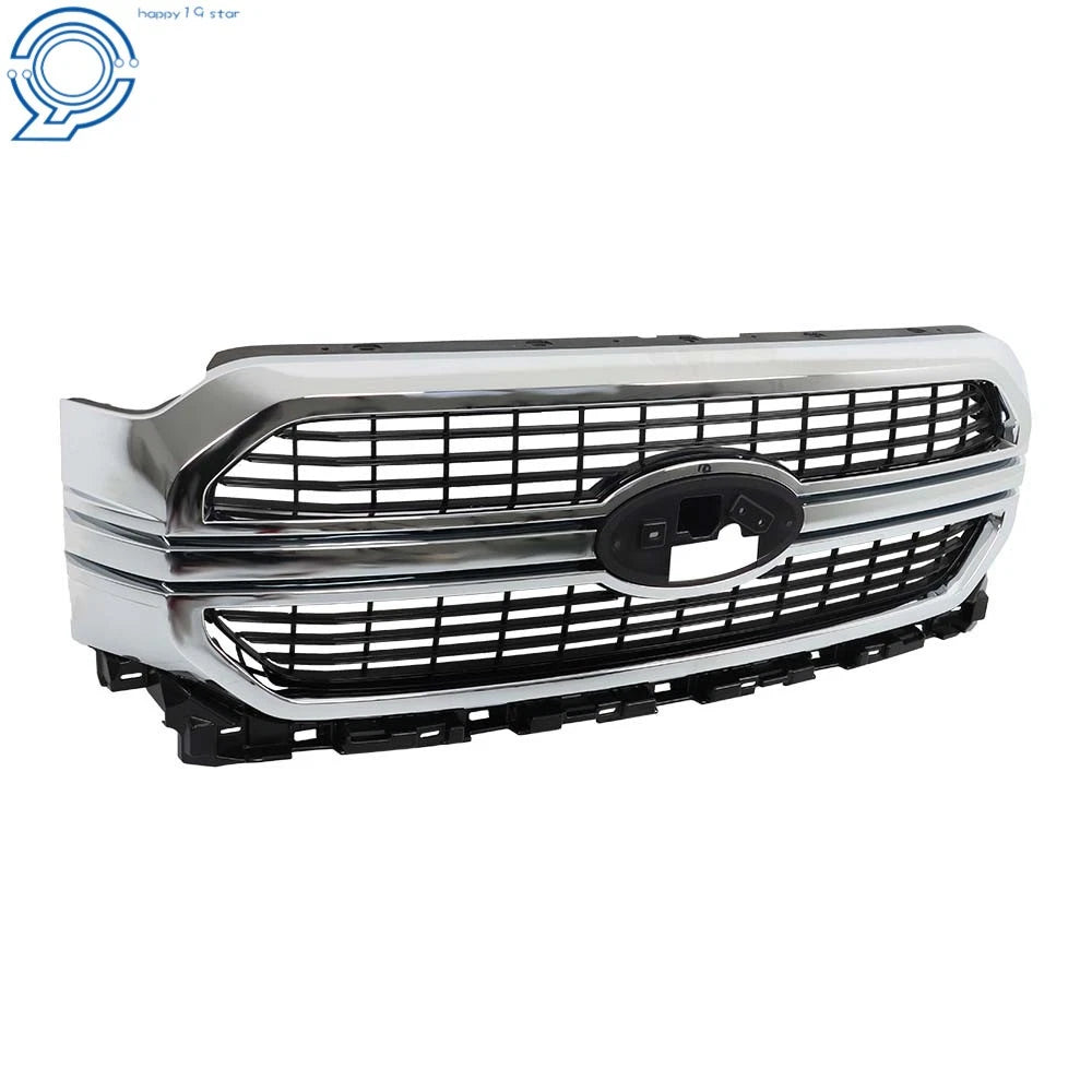 Front Bumper Grille for Ford F-150 (2021-2022) Silver Chrome
