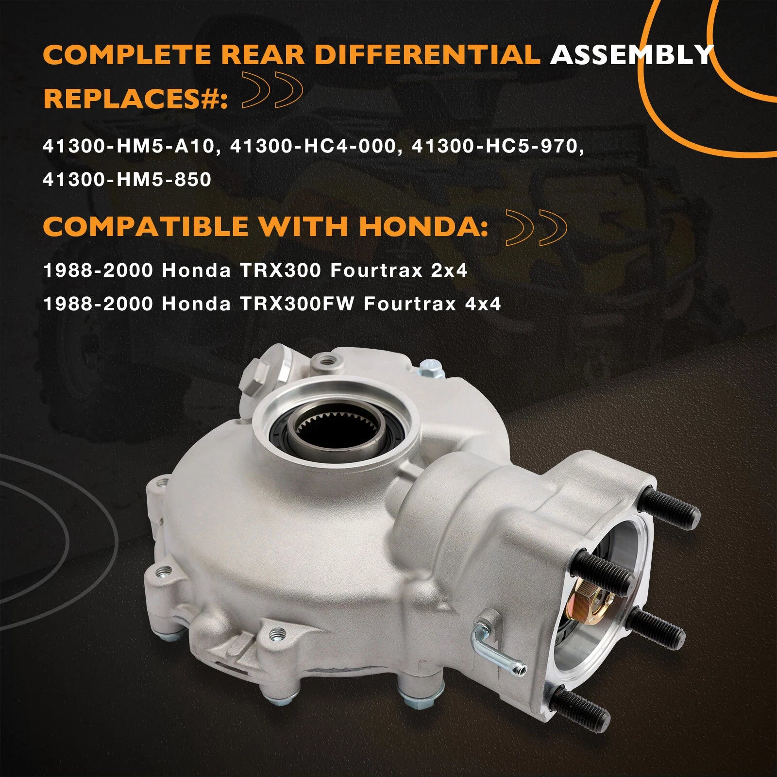 Rear Differential for Honda TRX300 FW Fourtrax (1988-2000)