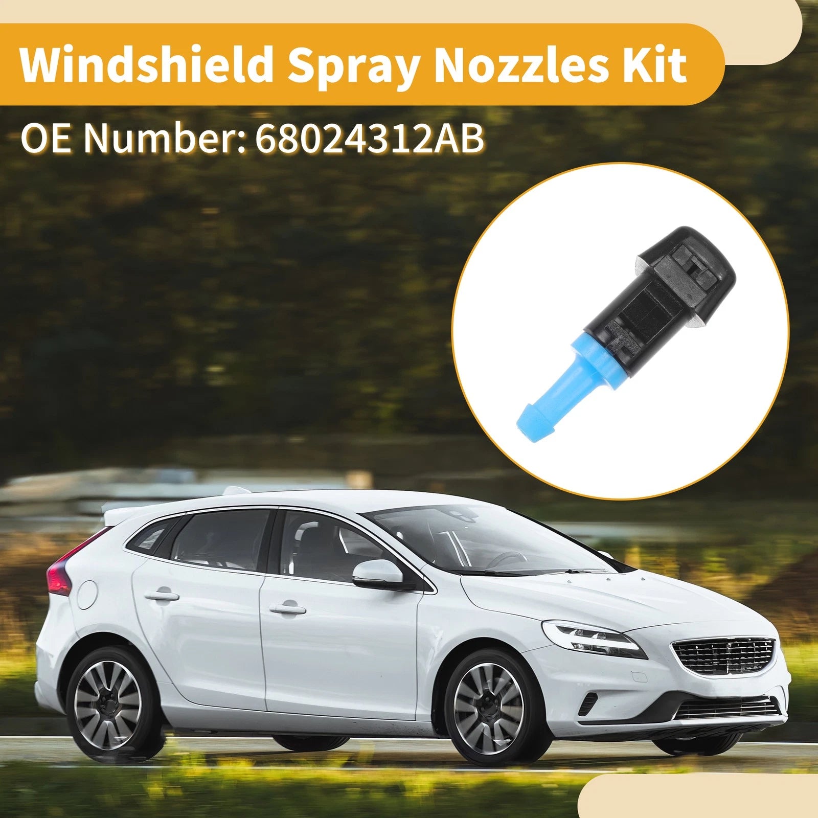 Windshield Washer Nozzle Kit for Chrysler 300 (2005–2010) No. 68024312AB