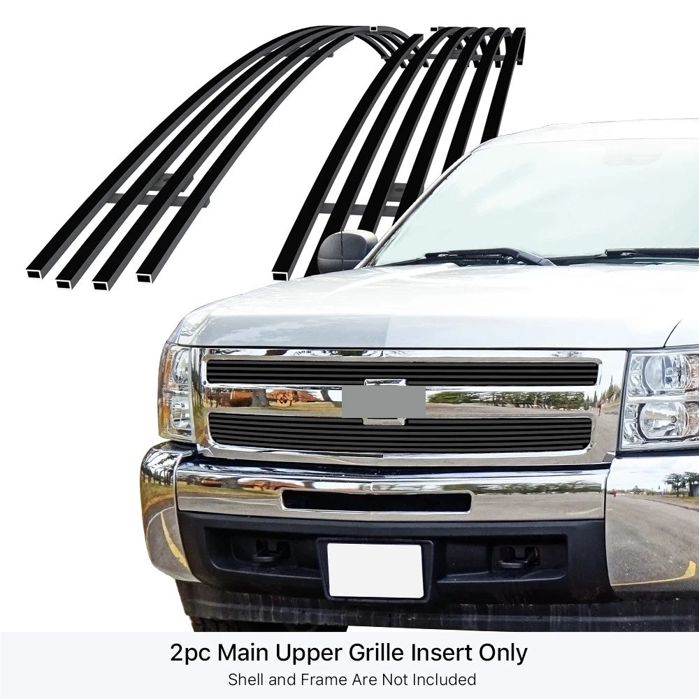 Stainless T304 Black Billet Grille for Chevy Silverado 1500 (2007-2013)