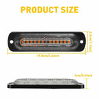 8x LED Strobe Light Bar for Car Truck Amber Hazard Beacon