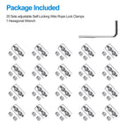 20X Stainless Steel Wire Rope Clips for Marine and Construction