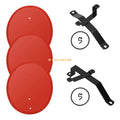 3 Red Number Plates for Honda Z50 Z50R (1979–1987) w/ Brackets & Clips