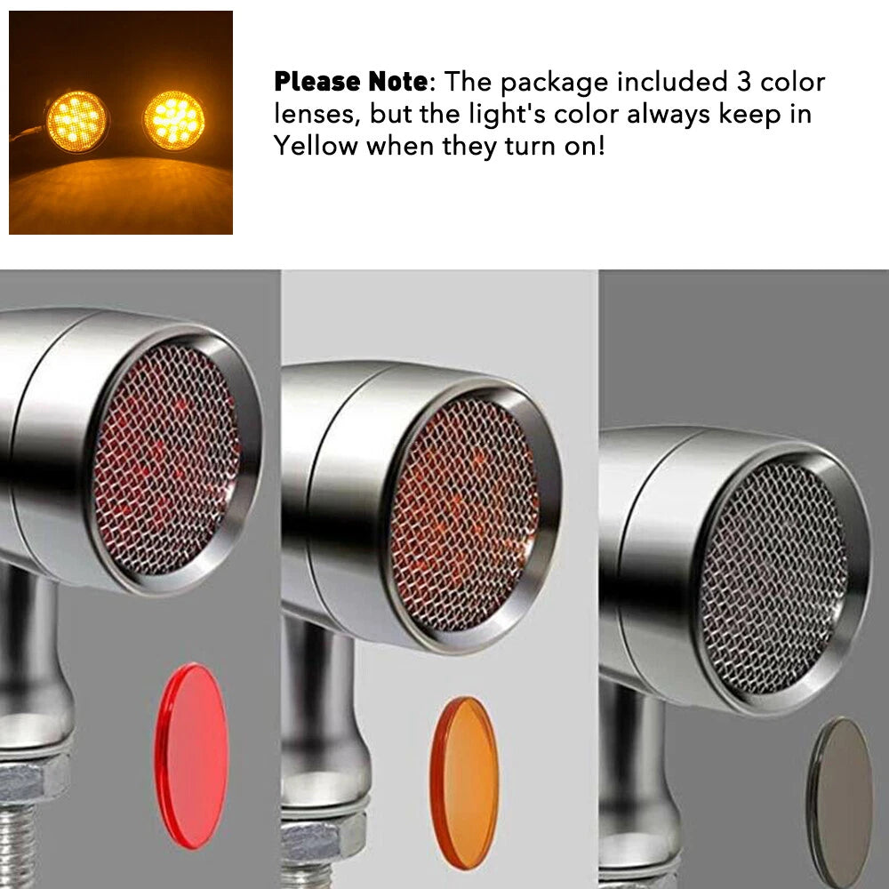 Chrome LED Turn Signals for Motorcycle