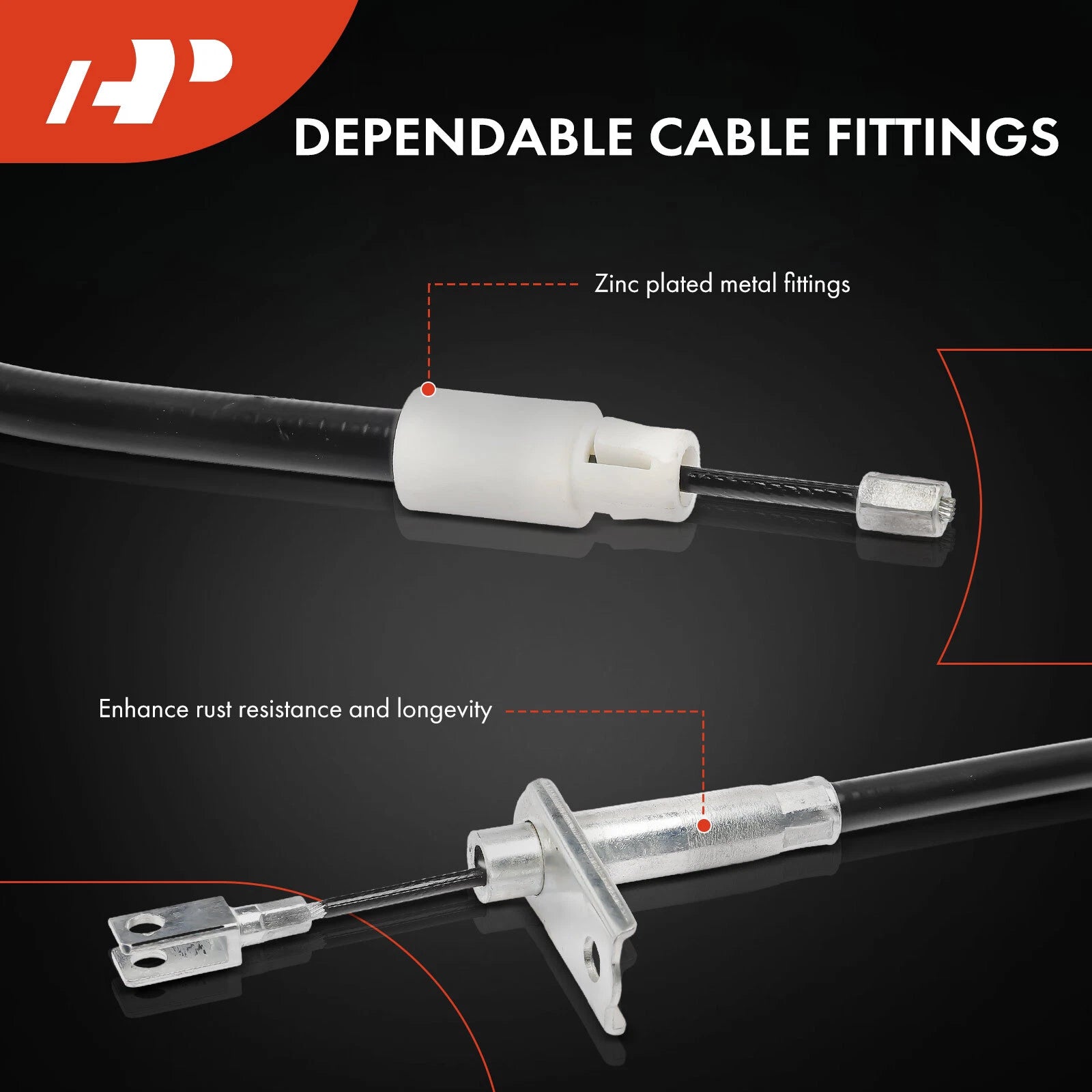 2X Rear Parking Brake Cables for Mercedes-Benz W203 C230 C209 A209 (2000–2007)
