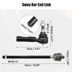 Set of 4 Tie Rod Ends for Dodge Charger 