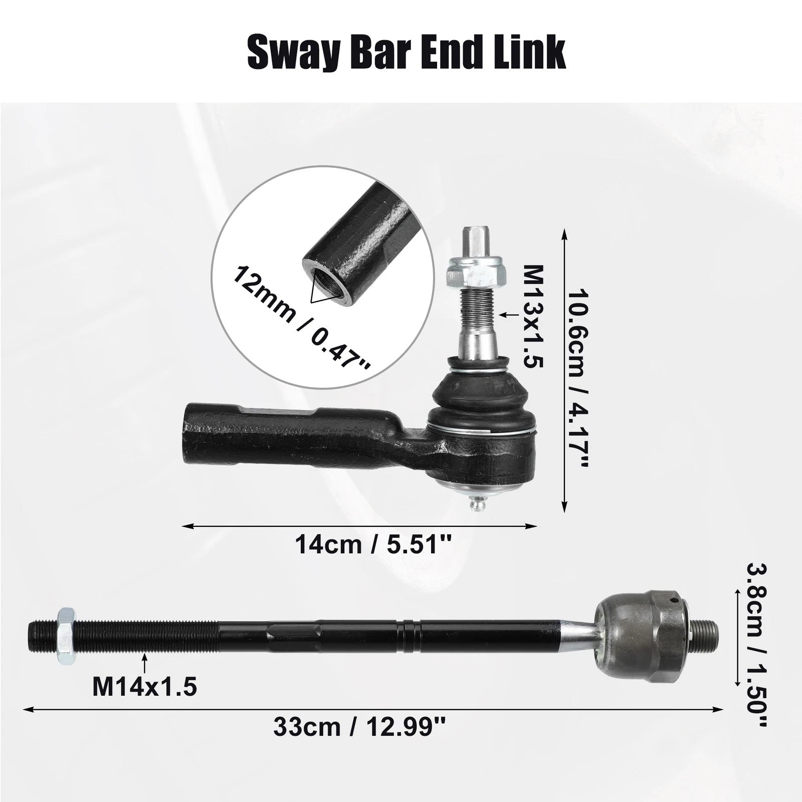 Set of 4 Tie Rod Ends for Dodge Charger 