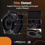 Air Cleaner for Harley Dyna FXDLS (2017) Black Billet Aluminum Filter Kit
