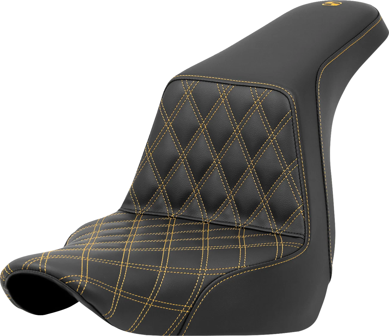 SADDLEMEN Step-Up Seat for FXLR/FLSB (2018–2024) - Front Lattice Stitch, Gold Stitch