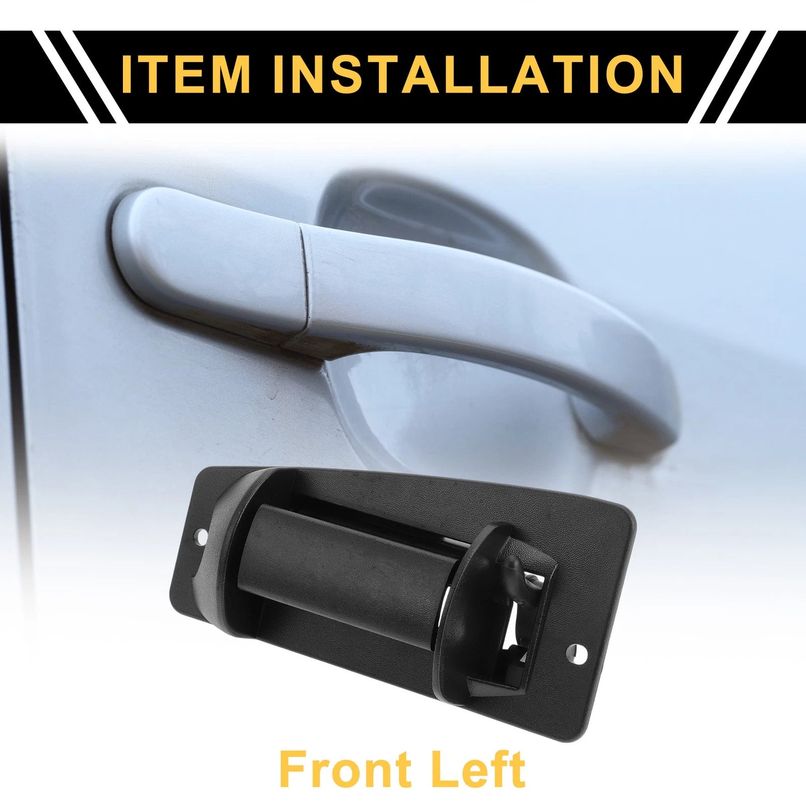 Front Left Exterior Door Handle for Chevrolet Silverado 2500 (1999–2004) Black