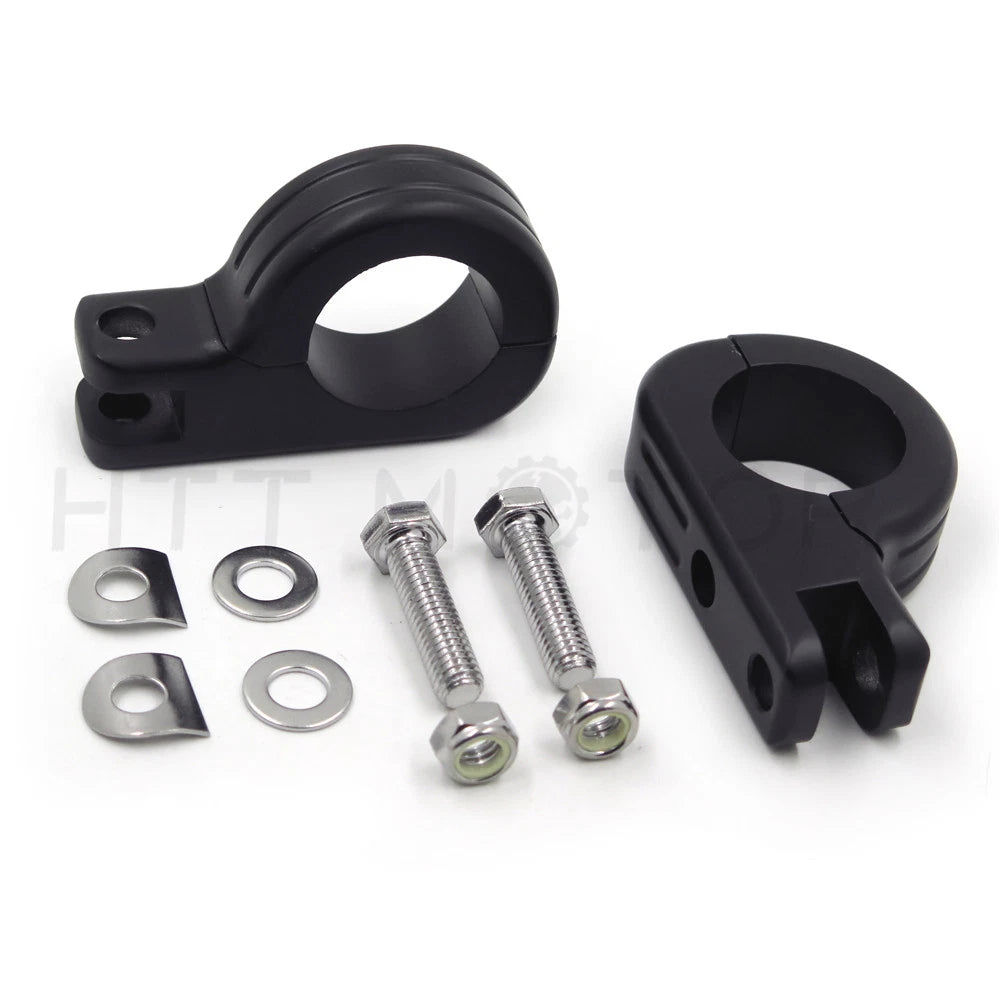 Foot Peg Mounting Kit for Harley Honda Yamaha 1.5" Highway Bars