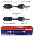 Set of 2 Front CV Axle Shafts for Pontiac Oldsmobile Chevrolet