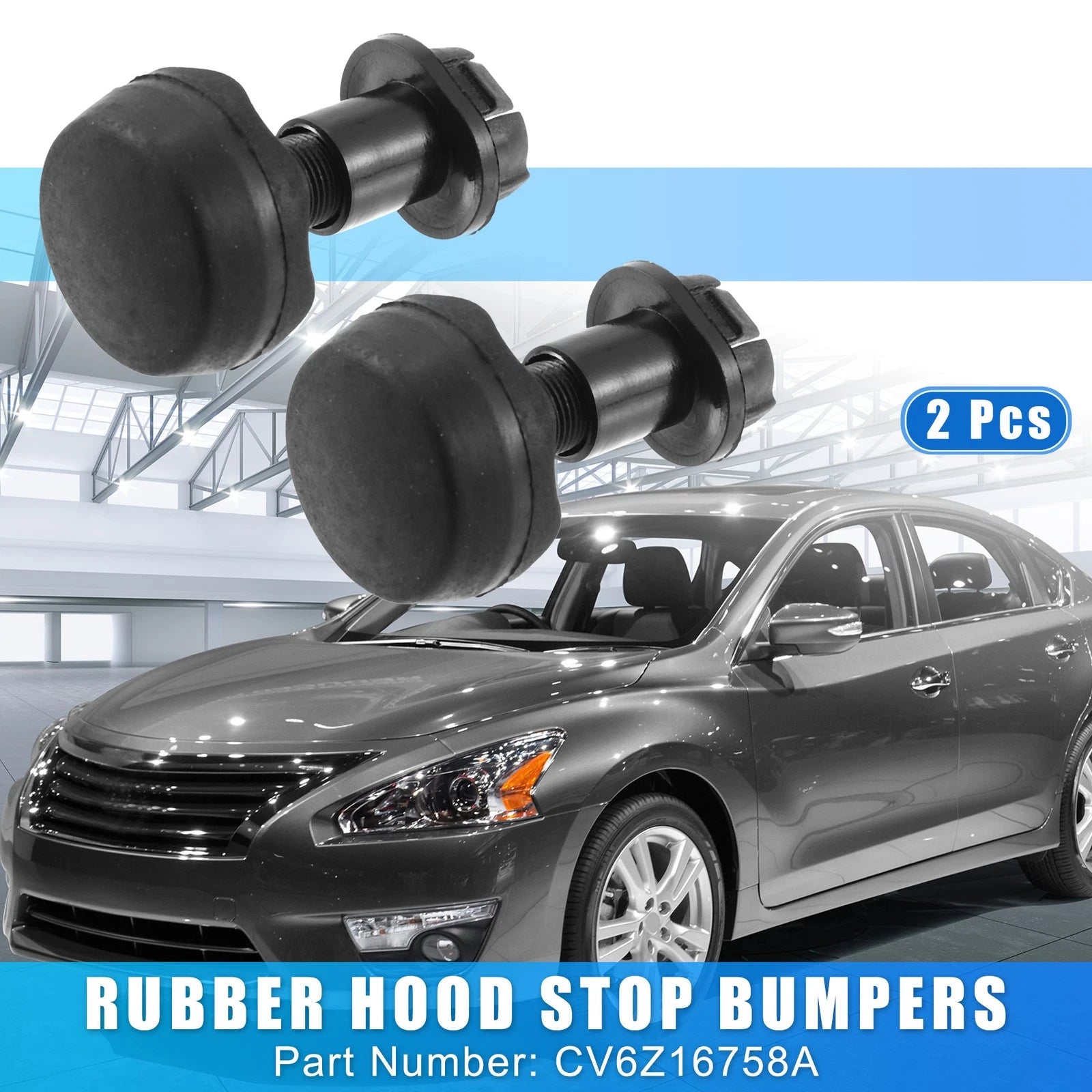 2X Hood Stop Cushion Bumper Rubber for Ford Focus (2012–2013) CV6Z16758A