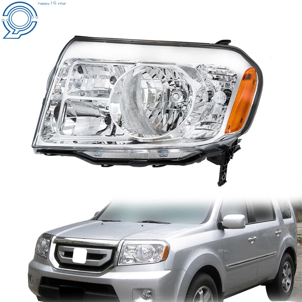 Halogen Chrome Headlight for Honda Pilot (2009-2011)