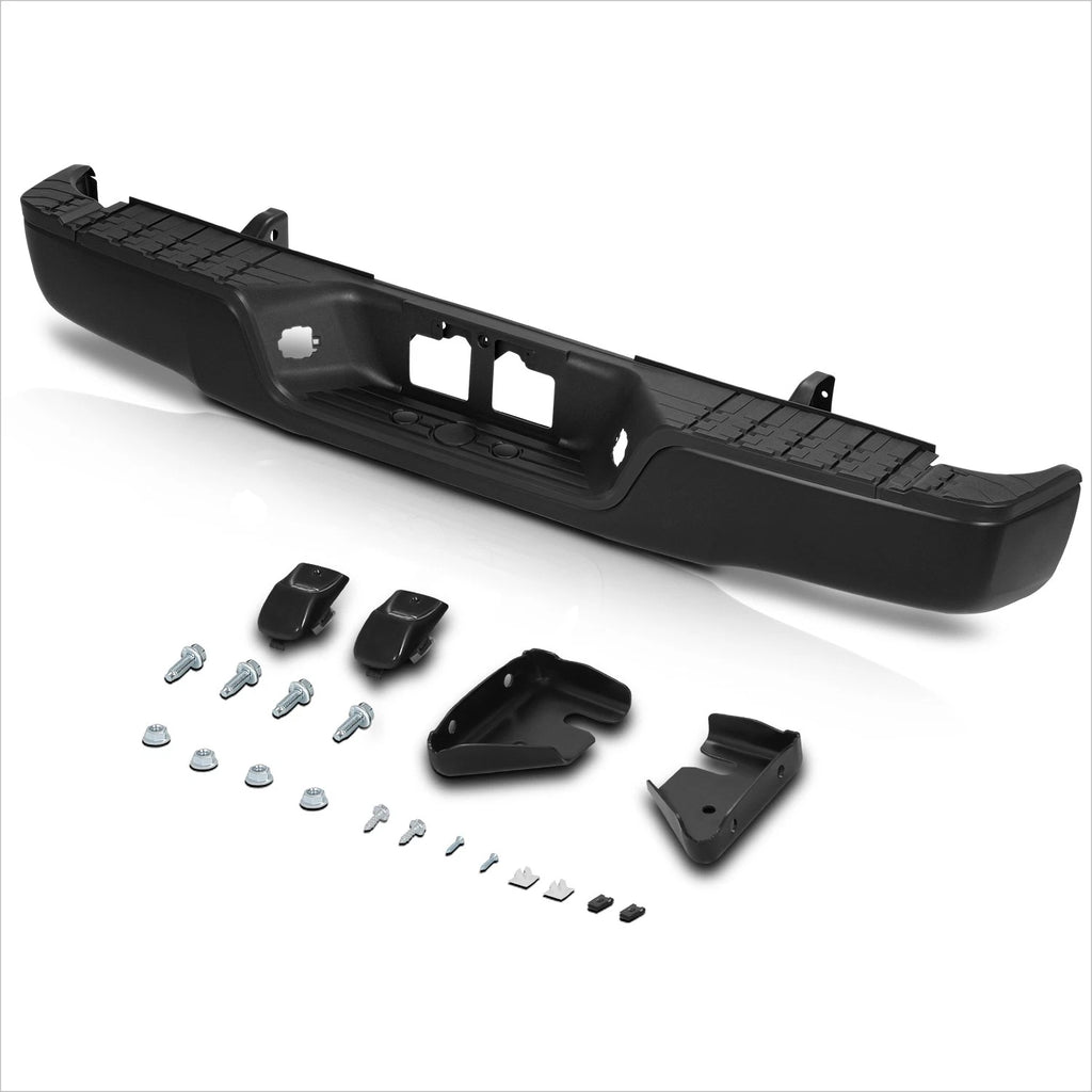 Rear Bumper for Toyota Tundra (2007–2013) w/Rock Warrior Pkg, License Lamps, Brackets