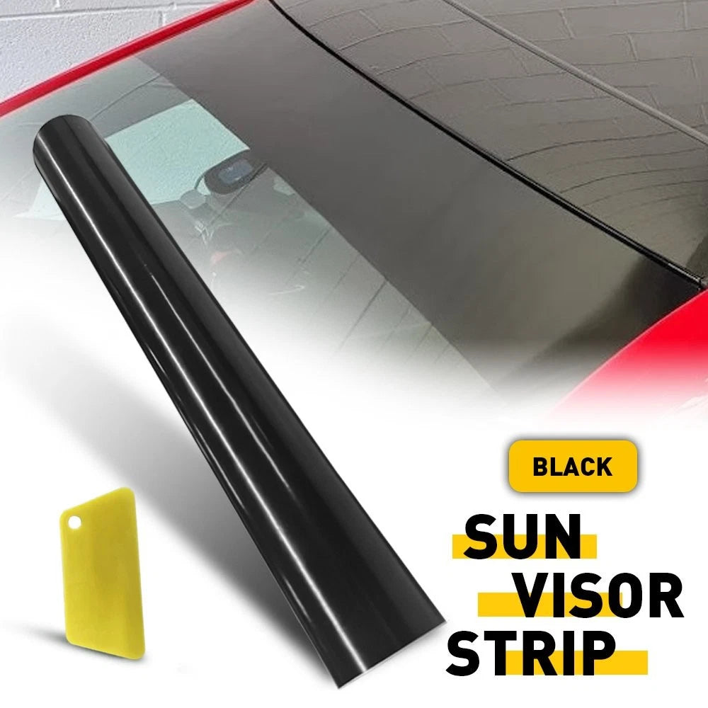 Windshield Sticker Banner Black Vinyl Decal Sun Strip 10x60 inch Universal