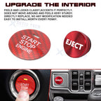 Carbon Engine Start + Cigarette Lighter Eject Button Cover for Mazda 3 6 CX-3 (2014-2021)