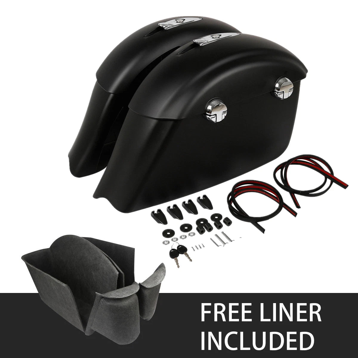 Saddlebag Electronic Latch Protector Rails for Indian Chieftain (2014–2018)