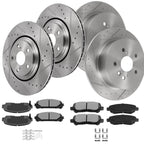 Set of 4 Brake Rotors & Ceramic Pads for Toyota Highlander (2008–2013)