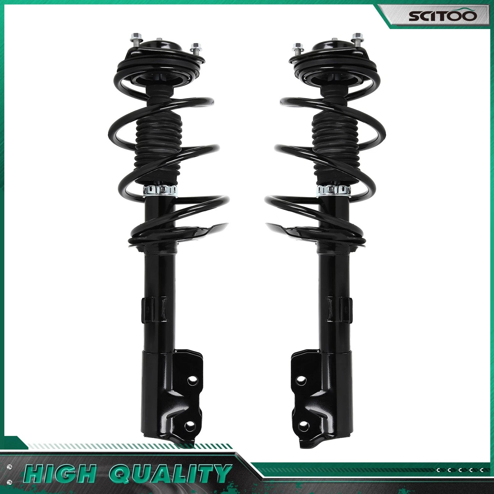 Pair Front Complete Strut Coil Spring Mount for Jeep Compass Patriot (2007–2017)