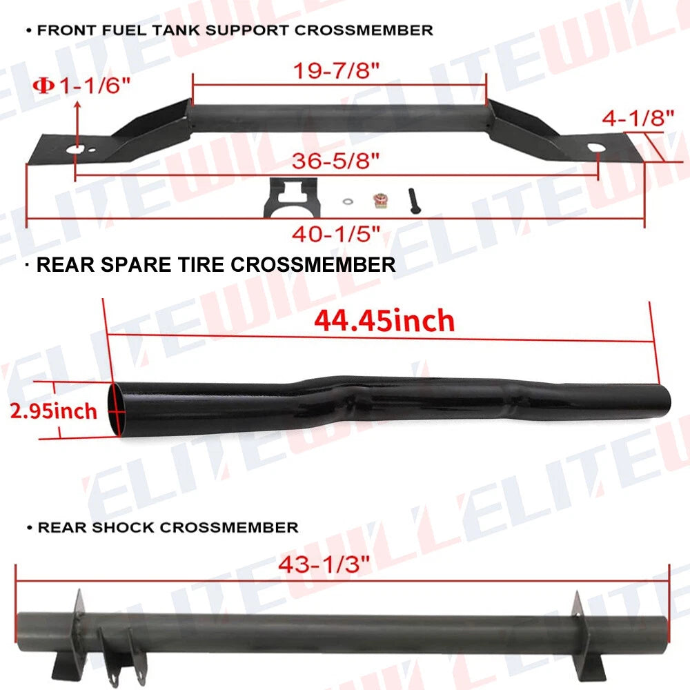 Front Fuel Tank / Rear Shock / Rear Spare Tire Crossmember for Chevrolet (1999–2006)