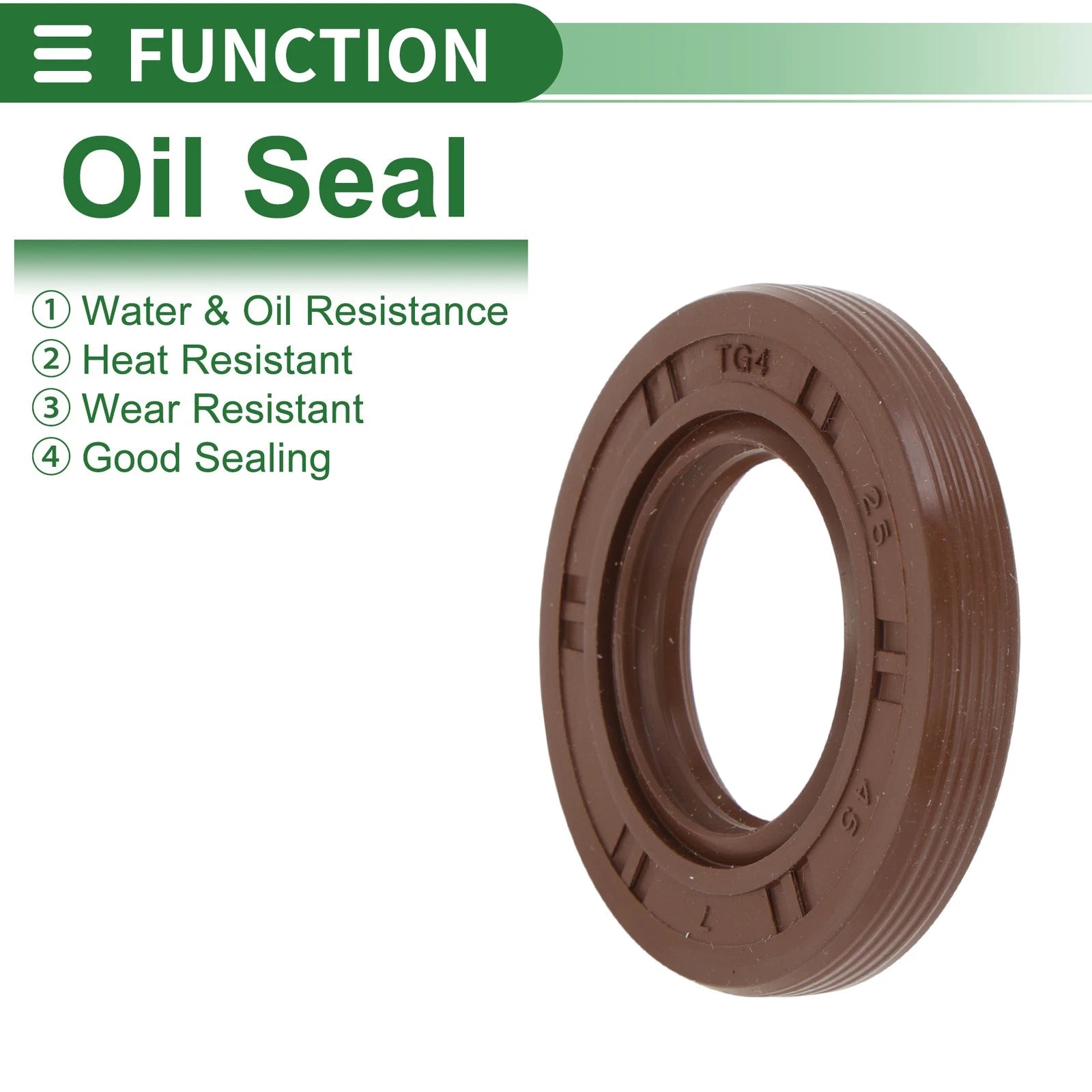 Set of 5 Oil Seal FKM Rubber 25x45x7mm for High Pressure