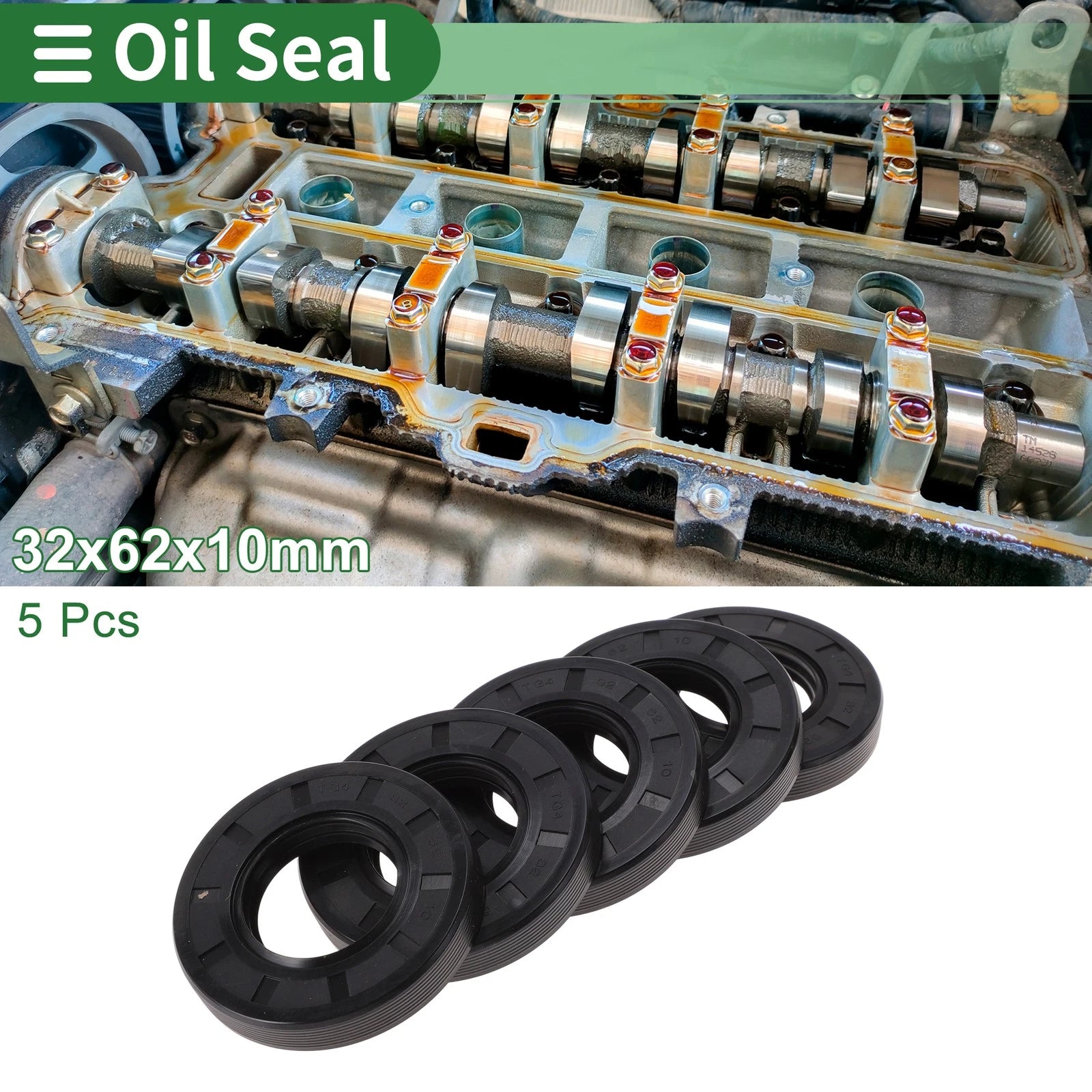 Set of 5 Oil Seals NBR Rubber 32x62x10mm for Various Models 