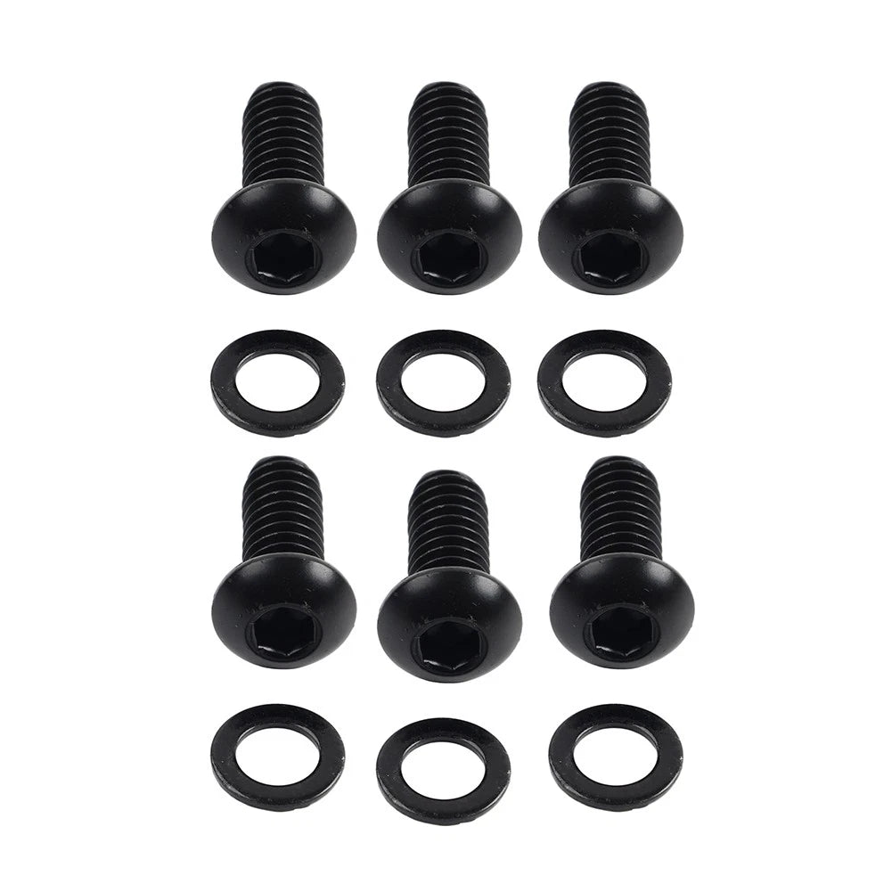 6x Stainless Derby Cover Screw Bolt w/ Washer for Harley Touring Sportster (2004–2023)