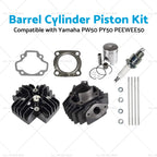 Rebuild Head Bore Barrel Cylinder Piston Kit for Yamaha PW50 (1998–2023)