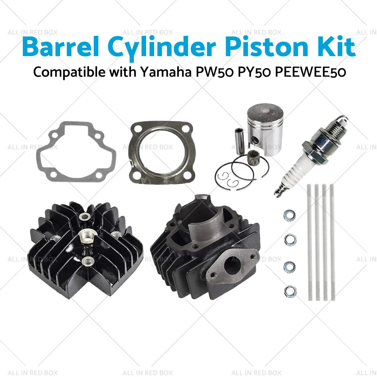 Rebuild Head Bore Barrel Cylinder Piston Kit for Yamaha PW50 (1998–2023)
