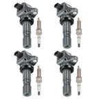 4X Ignition Coils + 4X Iridium Spark Plugs for Honda Civic HR-V ILX (2016–2021)