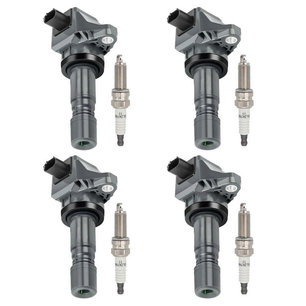 4X Ignition Coils + 4X Iridium Spark Plugs for Honda Civic HR-V ILX (2016–2021)