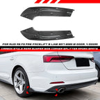 Carbon Look Rear Side Splitter Spats for Audi A5 F5 (2017–2020)