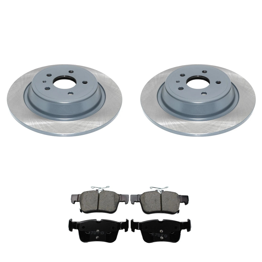 Set of 4 DuraGo Rear Rotors & Akebono ProACT Ceramic Pads for MKZ, Escape