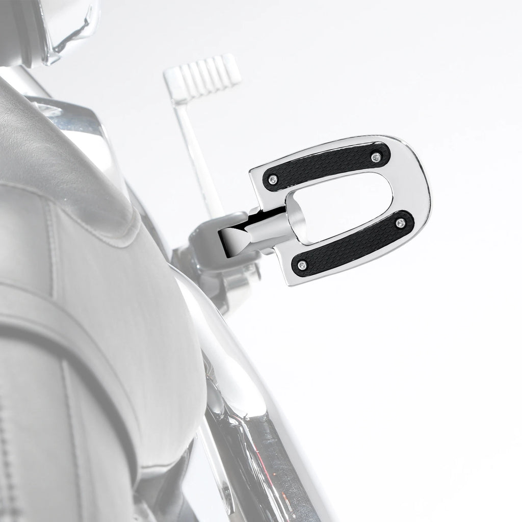 Chrome Passenger Footpegs for Harley Softail Fat Bob Low Rider Sport Glide (2018–2024)