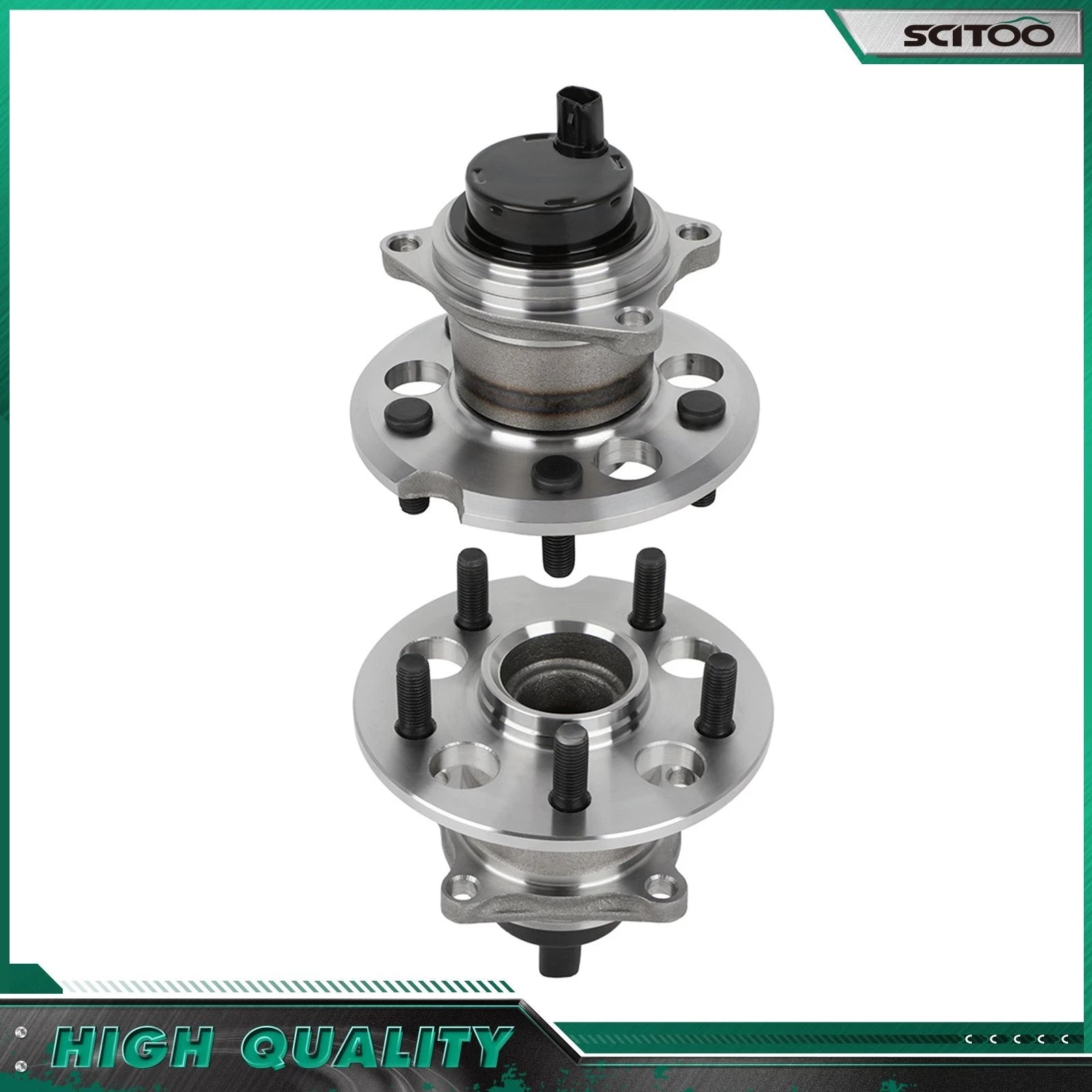 2X Rear Wheel Bearing Hub Assembly for Toyota Sienna (2004–2010) 5 Bolt W/ABS
