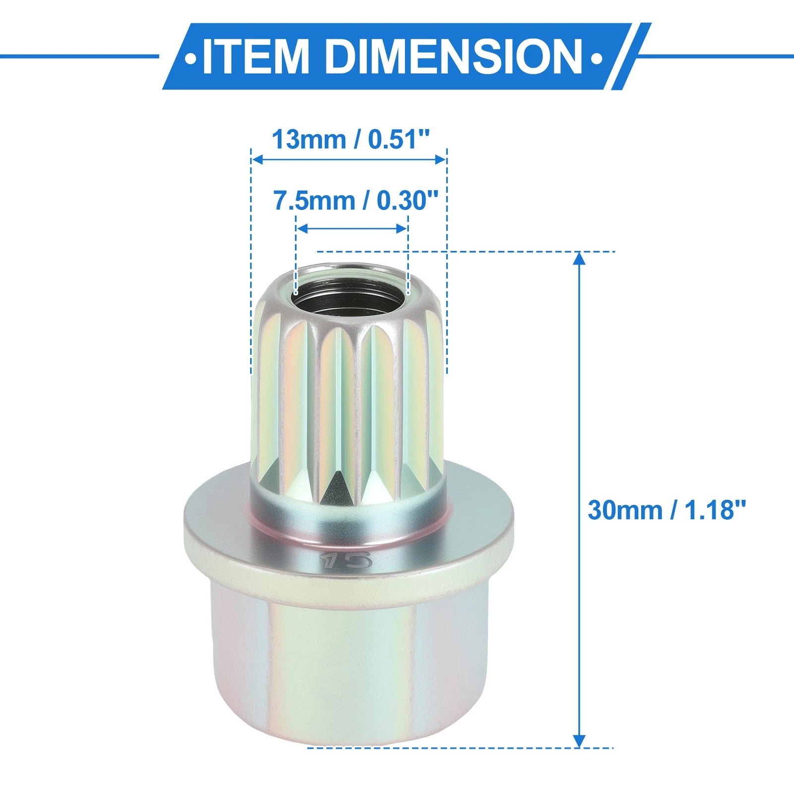 31/15PT Wheel Lock Lug Nut for BMW (Anti Theft Removal Key Socket Adapter)