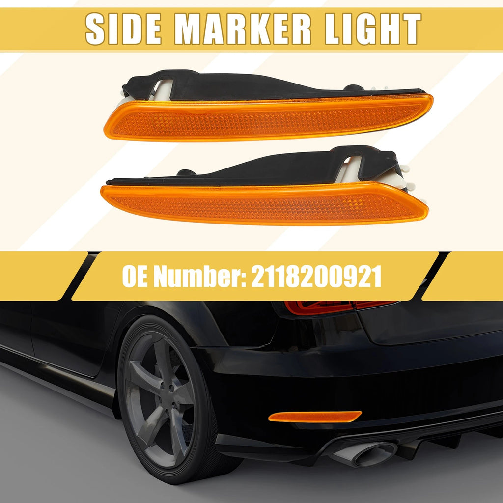 Set of 2 Front Bumper Side Marker Lights for Mercedes (2118200921)