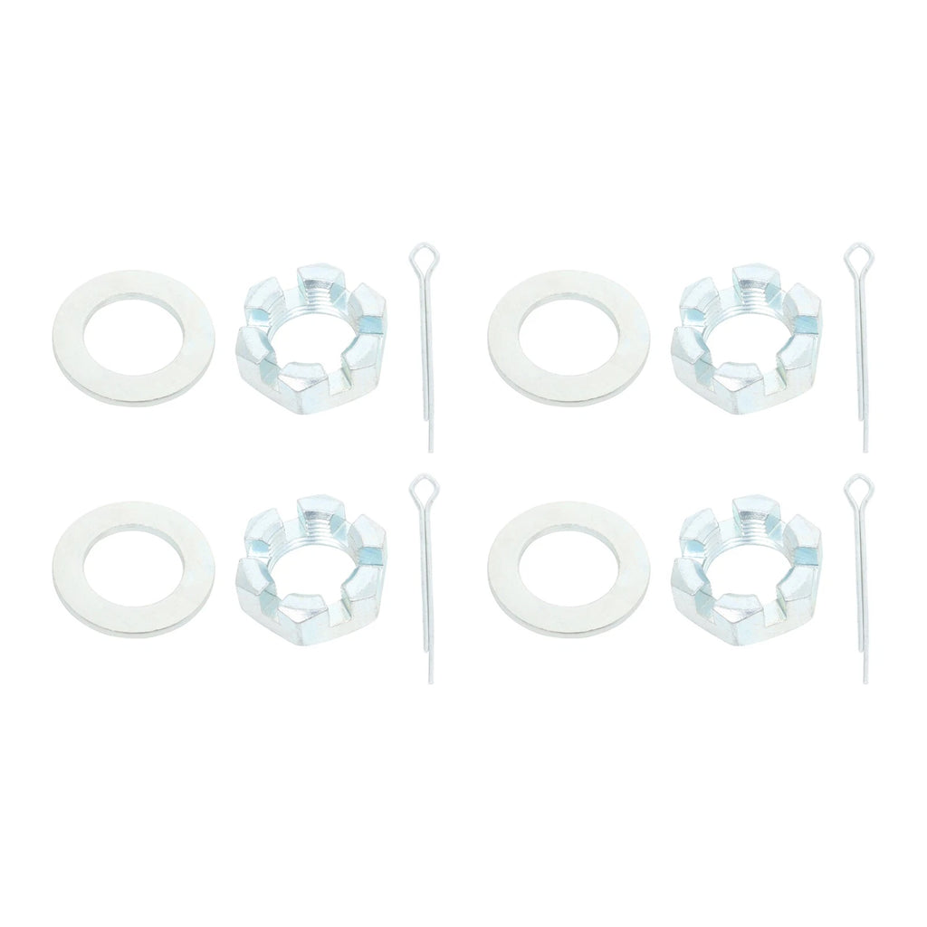 Set of 4 Round Spindles with Brake Flange for Make Model