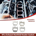 Set of 4 Exhaust Manifold Header Gaskets for Mitsubishi Pajero (1999–2006) No.ME203114
