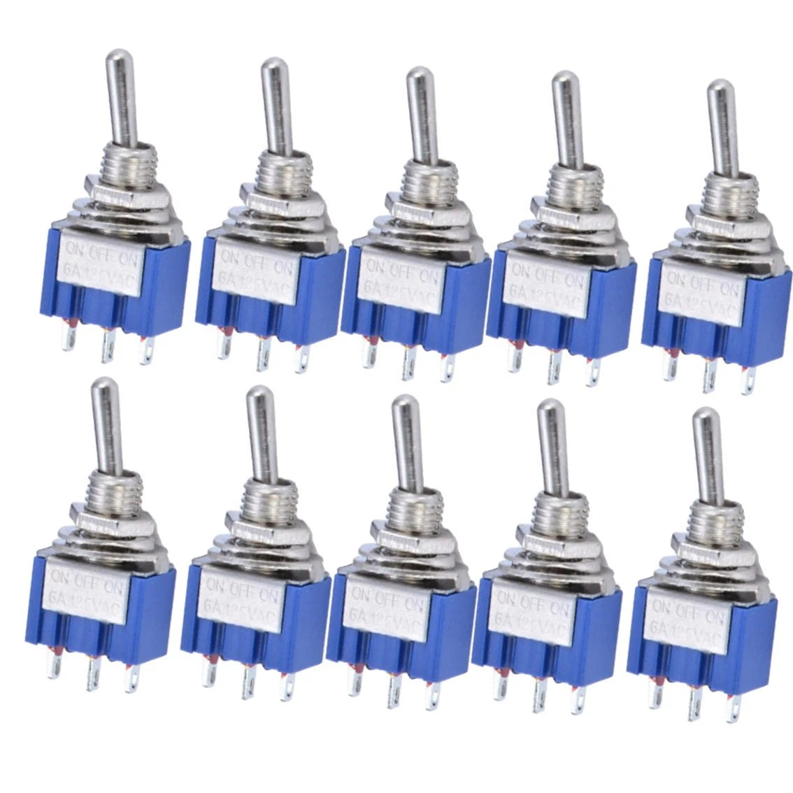 10X Toggle Switches for Mini MTS-103 (3P SPDT 125VAC 6A)