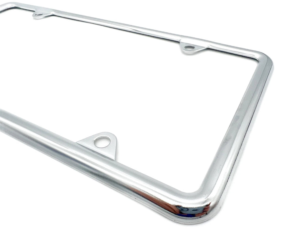 Chrome License Plate Frame Slim Style for US Standard Plate (Universal)