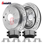 Set of 2 Rear Disc Rotors & Ceramic Brake Pads for Nissan Frontier/Xterra (2005–2019)