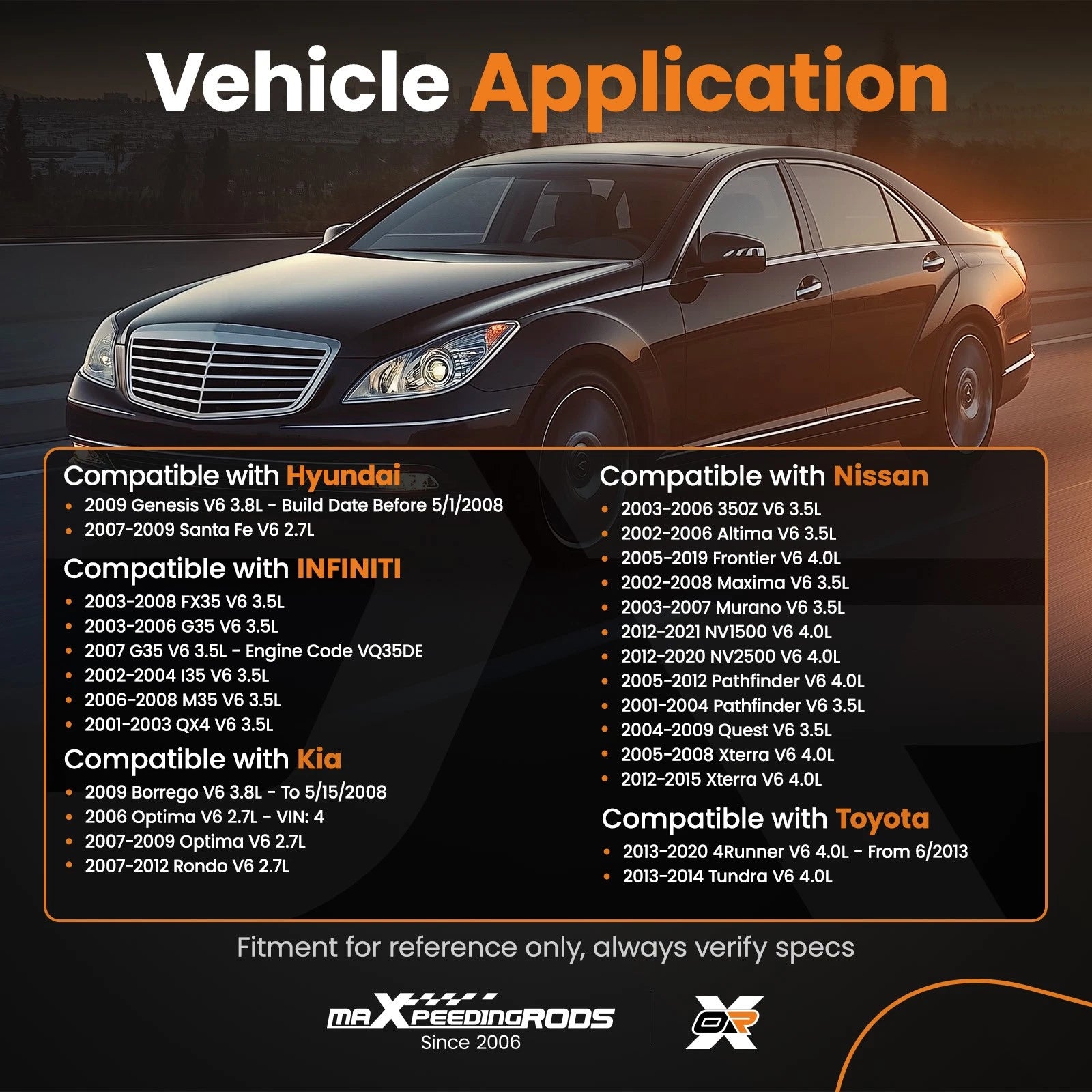 Spark Plugs for Nissan 350Z 3.5L (2003–2006) Iridium Set