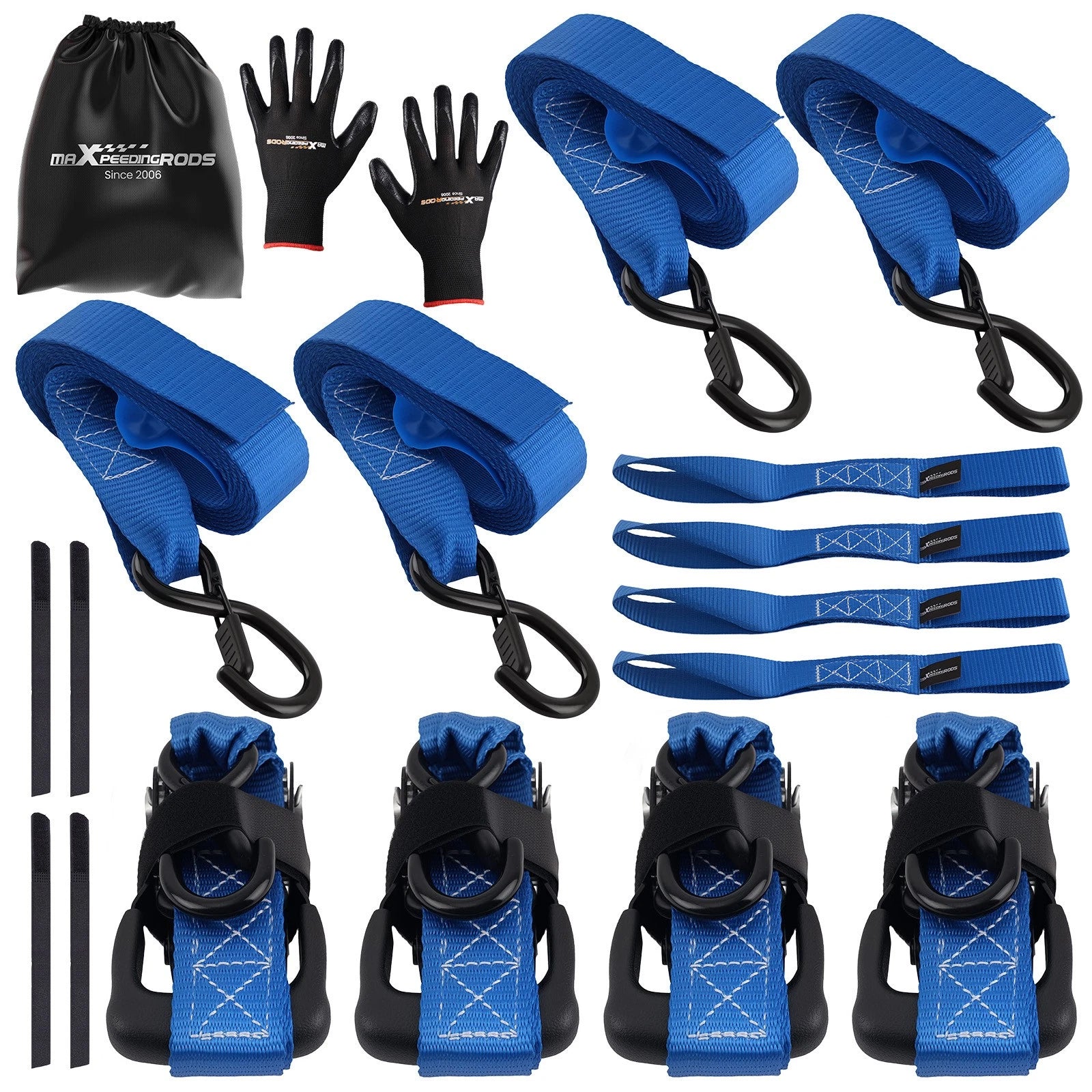 Ratchet Tie Down Straps 1.6" x 8' for Truck (2019–2025)