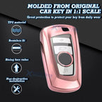 2PCS Pink Remote Control Key Fob Shell Cover for BMW 2-5 Series (2016-2020)