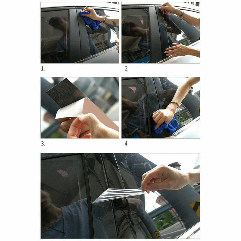 Decal Cover Pillar Post Window Trim 6 x for Audi A4 B8 S4 (2009–2015)