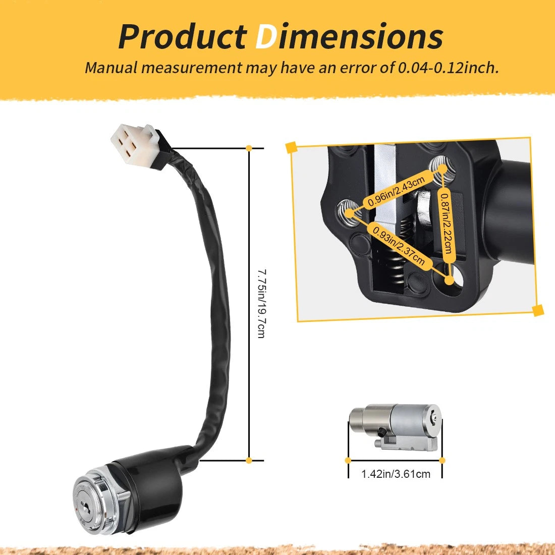 Ignition Switch for Honda CB200 CB350F CB500 CB550 CB750K (1973–1978) 35010-374-671
