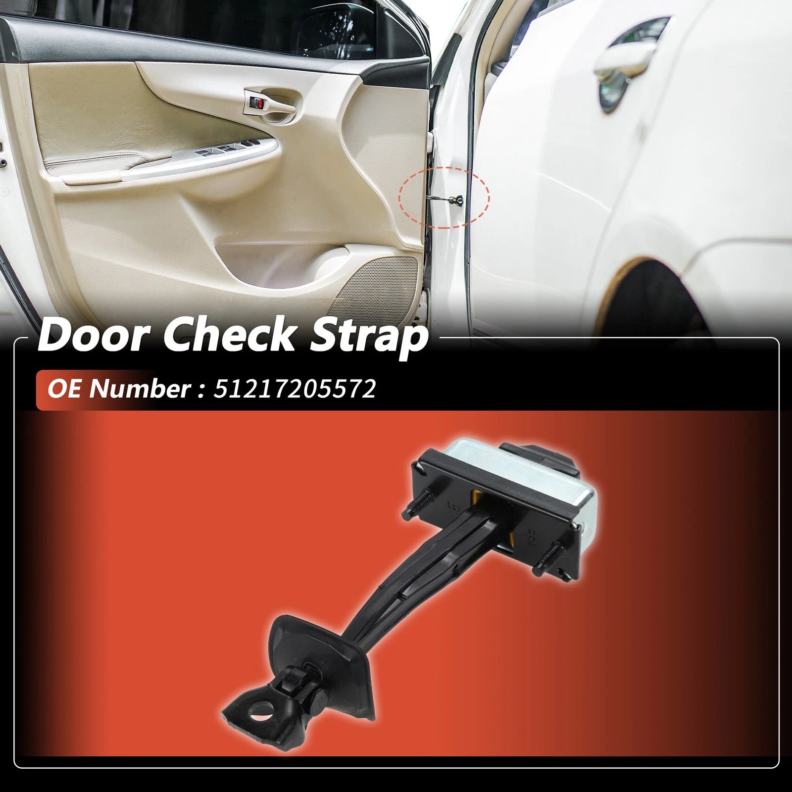 Front Door Check Strap for BMW X4 (2015–2018) No.51217205572